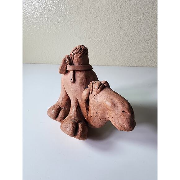 Clay CAMEL Kneeling Whimsical Smiling Art Figuring Collectible - Picture 2 of 8